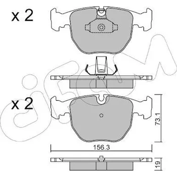 Brzdová destička Sada brzdových destiček, kotoučová brzda CIFAM CIF822-559-0
