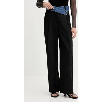 Dámské kalhoty Kalhoty s příměsí vlny Desigual DENIMWAIST 25WWPW03 černá 99X, vel. S