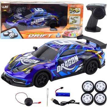 RC model auta LEAN Toys RC sportovní auto Dragon s osvětlenou karoserií pro driftování, modré