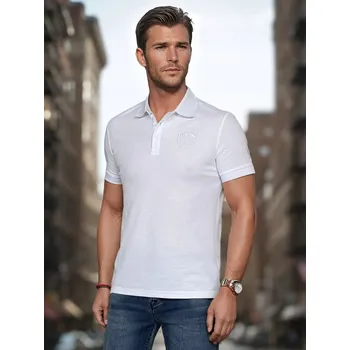 Pánské tričko Pánská polokošile Dstreet PX0624 Barva: Bílá, Velikost: L