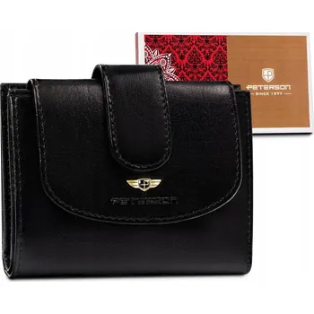 Peněženka Peterson dámská peněženka z pravé kůže, černá