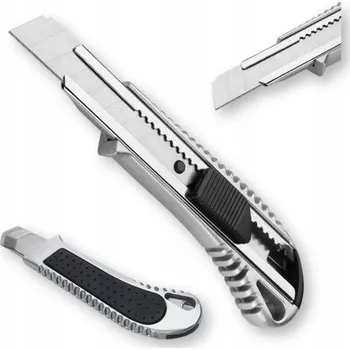 Pracovní nůž NŮŽ NA TAPETY KOVOVÝ NŮŽ 18 mm ODLAMOVACÍ ČEPEL NA TAPETY TAPECIAK