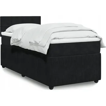 Ložnice Jednolůžková dřevěná postel VidaXL 90x190 cm černá