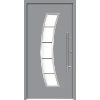 Vchodové dveře Hliníkovo-ocelové vchodové dveře bezpečnostní Hermes RC2 100 x 210 cm P šedé