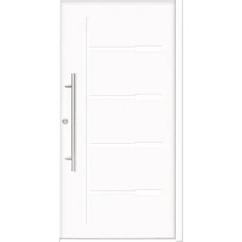 Vchodové dveře Hliníkovo-ocelové vchodové dveře pasivní Zeus 100 x 210 cm L bílé