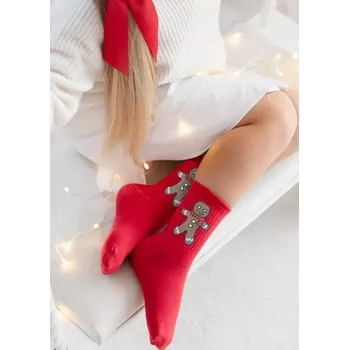 Dámské punčochy Dětské ponožky Veselý Perníček M - 35-37 / červená