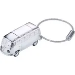 TROIKA klíčenka - obytný vůz \\"VW Camper T1, 1962\\", kovová, s LED světlem, stříbrná