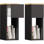 Noční stolek GALAX 20 1S antracit/dub artisan