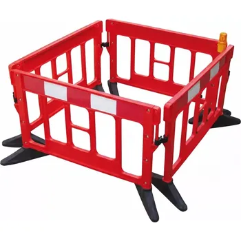 Plot Červená plastová mobilní bariéra - délka 200 cm, výška 120 cm