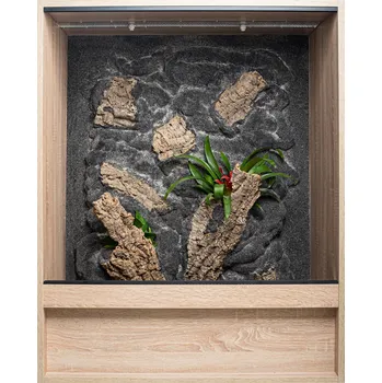 Terárium Lamino terárium 70x50x120 s 3D pozadím Dekor lamina: Černá