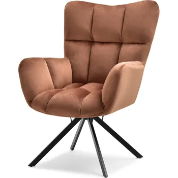 Křeslo Mebel Partner Kikino (měděná + černá)