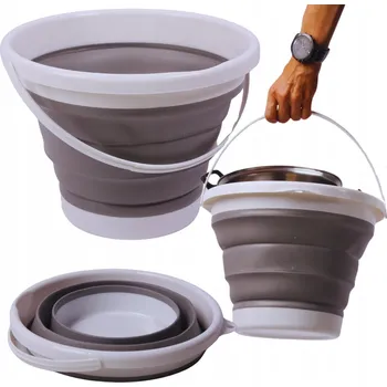 Koš na prádlo Volně stojící koš na prádlo Wobell 10 l bílý, šedý