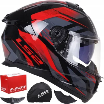 Helma na motorku Integrální motocyklová přilba LS2 FF808 Stream II ECE 22.06 Fury červená s blendou