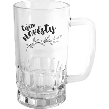 Sklenice Půllitr Tým nevěsty - s větvičkou