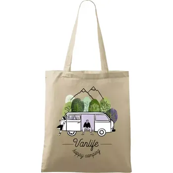 Látková taška Vanlife happy camping