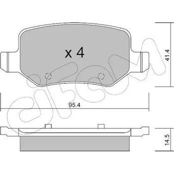 Brzdová destička Sada brzdových destiček, kotoučová brzda CIFAM CIF822-565-0