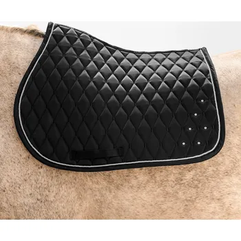 FOUGANZA Podsedlová dečka STRASS pro koně a poníky ČERNÁ