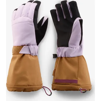 WEDZE Dětské lyžařské rukavice SKI500 LONG pro děti od 6 do 14 let 14 LET FIALOVÁ|KAŠTANOVÁ|OKROVÁ