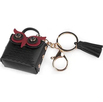 Přívěsek minikabelka na batoh / klíče sova - 6 černá