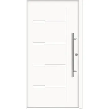 Vchodové dveře Hliníkovo-ocelové vchodové dveře bezpečnostní Zeus RC2 100 x 210 cm P bílé