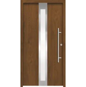 Vchodové dveře Hliníkovo-ocelové vchodové dveře bezpečnostní Anthene RC2 110 x 210 cm P zlatý dub