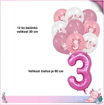 Party dekorace Narozeninová dekorace Axolotl 3