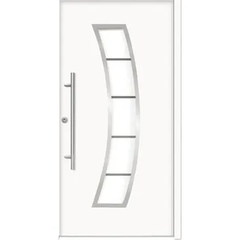 Vchodové dveře Hliníkovo-ocelové vchodové dveře bezpečnostní Hermes RC2 110 x 210 cm L bílé