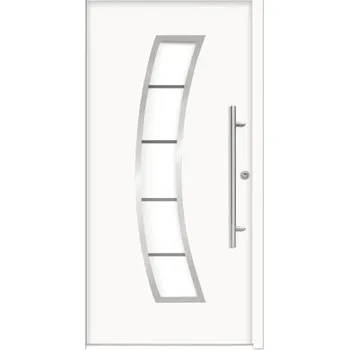 Vchodové dveře Hliníkovo-ocelové vchodové dveře bezpečnostní Herme RC2 110 x 210 cm P bílé