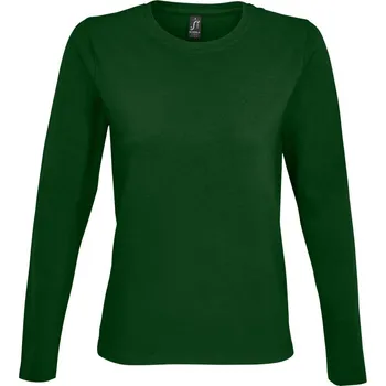 pracovní tričko SOL's Collection Tričko Imperial LSL Women, dlouhý rukáv, dámské COT25207554005-bottle gree 2XL Zelená lahvově