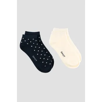 Dámské oblečení PONOŽKY GANT DOT ANKLE SOCKS 2-PACK EVENING BLUE