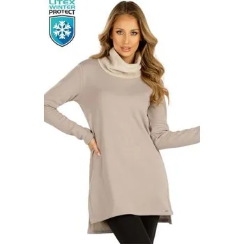 Dámský svetr Dámský delší rolák Litex 7E090 béžovošedá M
