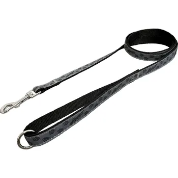 Vodítko pro psa BAFPET Popruhová vodítka TLAPKY BAF Barva: Šedá, Rozměr: 25mm x 150cm 18204TB