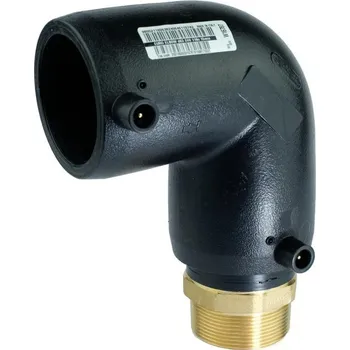 Vodovodní potrubí Elektropřechodka koleno 90° PE / mosaz Eurostandard PE 100/ PE 100 RC, d 50 x 6/4˝ vnější závit, SDR 7,4, PN 25