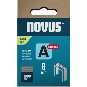 Spona do sešívačky K042-0775 Novus tenké, drátové sponky typ A, 53 F/8 mm, Super Hard, 1800 ks