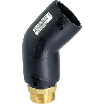 Vodovodní potrubí Elektropřechodka koleno 45° PE / mosaz Eurostandard PE 100/ PE 100 RC, d 90 x 3˝ vnější závit, SDR 7,4, PN 25