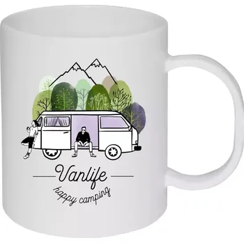 Hrnek 330 ml - plastový Vanlife happy camping