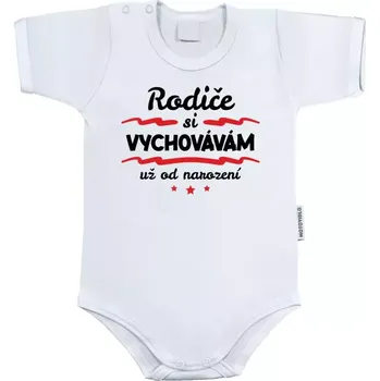 Kojenecký body Dětské body s krátkým rukávem Rodiče si vychovávám už od narození