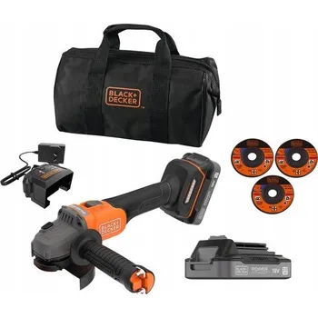 úhlová bruska Úhlová bruska 115mm 18V 2x2Ah kotouč taška BLACK DECKER BCG6L8D2S