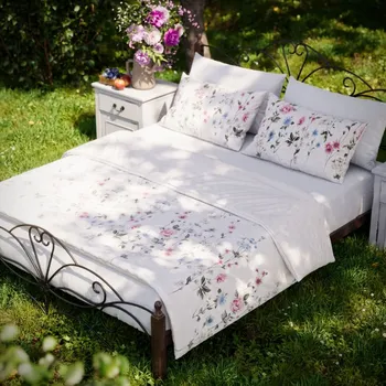 Povlečení Francouzské prodloužené bavlněné povlečení DELUX 240x220, 70x90cm LOUKA růžová - 1+2, 240x220, 70x90cm 5253_7124201553Z