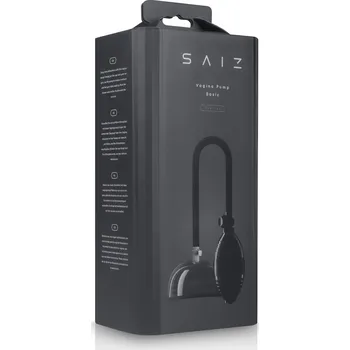 pumpička Saiz Basic - vaginální pumpa (průhledná-černá)