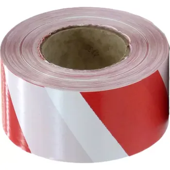 Výstražná páska Bílo-červená vytyčovací páska - délka 250 m, šířka 8 cm