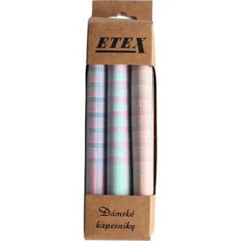 Látkový kapesník ETEX Dámské látkové kapesníky v malé krabičce L3 - 3 kusy