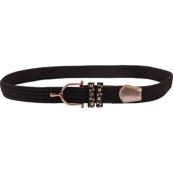 Jezdecké kalhoty Elastický opasek HKM Rosegold Glamour- Styl, hnědá/rosegold, 80 cm