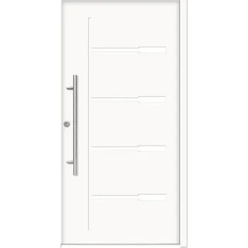 Vchodové dveře Hliníkovo-ocelové vchodové dveře bezpečnostní Zeus RC2 100 x 210 cm L bílé