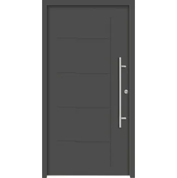 Vchodové dveře Hliníkovo-ocelové vchodové dveře pasivní Zeus 110 x 210 cm P antracit