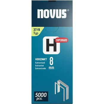 Průmyslová sponka K042-0771 Novus tenké, drátové sponky typ H, 37/8 mm, Super Hard, 5000 ks