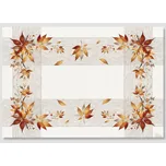 Kuchyňský ubrus / prostírání CYH5957GC, podzimní listí, bílo-oranžová, 30x45cm (obdélník)