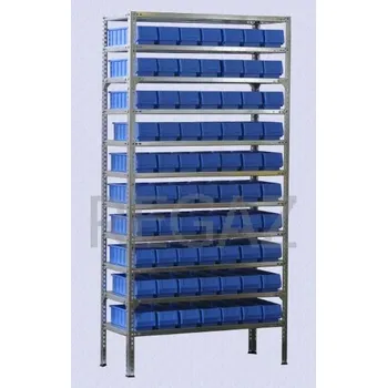 Dílenský regál Policový regál M15 včetně přepravek RK50125104