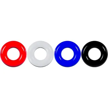 Shots Levelz Multi-color Cockring Set, sada 4 ks elastických erekčních kroužků