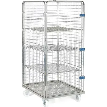 KLEC 4/3, 4-boký, 3x police, klecový vozík 1640x720x810 mm, galvanická ocel